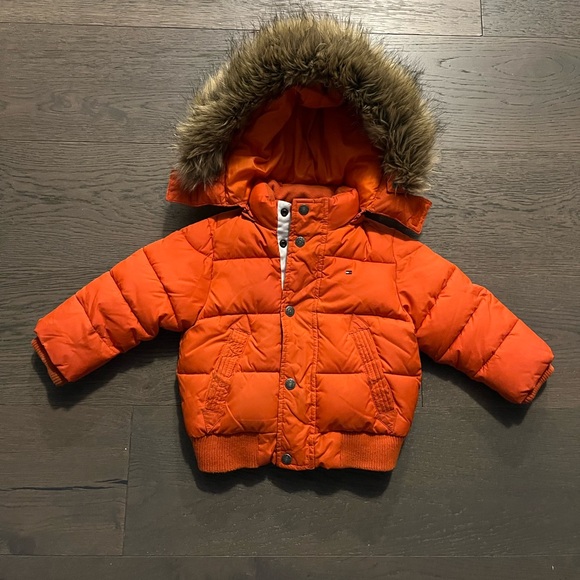 Tommy Hilfiger Other - Tommy Hilfiger orange kids unisex winter jacket 12-18M